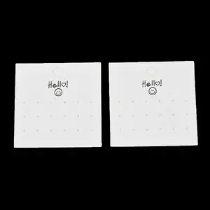 Smiling Face Paper Earrings Necklace Display Cards