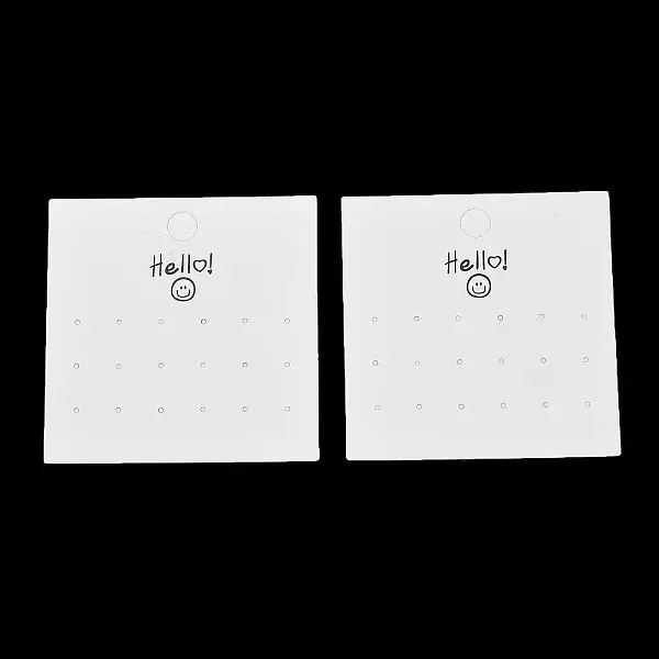 Smiling Face Paper Earrings Necklace Display Cards