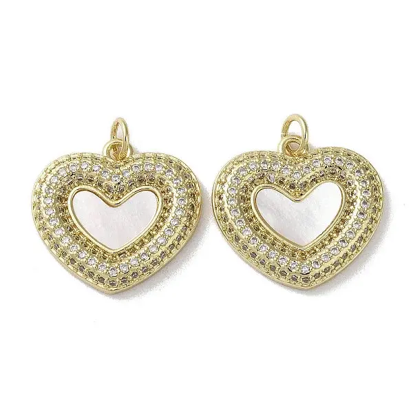 Brass Micro Pave Cubic Zirconia Pendants
