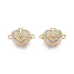 Brass Micro Pave Clear Cubic Zirconia Box Clasps