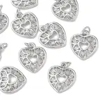 Valentine's Day Brass Clear Cubic Zirconia Pendants