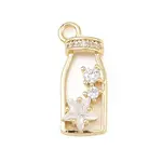 Brass Micro Pave Clear Cubic Zirconia Pendants