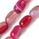 Natural Banded Agate/Striped Agate(Dyed & Heated) Beads Strands