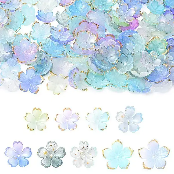 Mixed Styles Acrylic Bead Caps