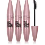 MAYBELLINE NEW YORK Lash Sensational predlžujúca riasenka pre plné mihalnice odtieň 01 - Very Black 3x9.5 ml