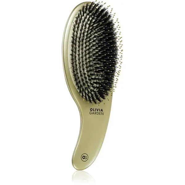 Olivia Garden Expert CURVE Board&Nylon Gold kefa na vlasy so štetinami z nylonu a diviaka 1 ks