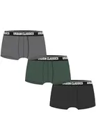 Boxer shorts 3-pack gray+dark green+black