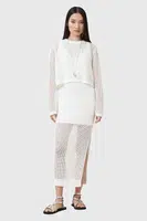 Šaty a svetr AllSaints MIRO bílá barva, maxi, W179DC