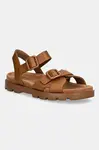 Kožené sandály Camper Brutus Sandal dámské, hnědá barva, K201768-004