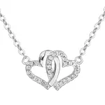 Evolution Group - Pavona Stříbrný náhrdelník se zirkonem bílé srdce 12006.1
