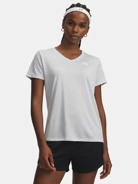 Svetlosivé dámske tričko Under Armour Tech SSV-Twist