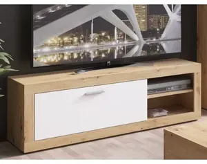 TV skrinka Brilon, 150 cm, dub artisan/biela%