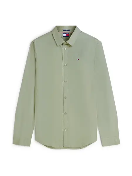 Tommy Jeans Košeľa 'Slim Fit'  zelená