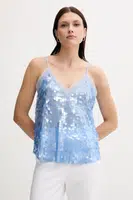 Halenka Sisley dámská, modrá barva, hladká, 5ZQWLH01K