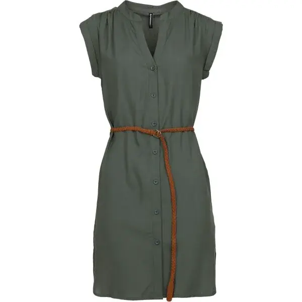 FUNDANGO MONA Dámské šaty, khaki, velikost