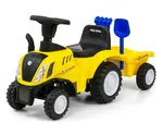 Milly Mally Dětský traktor odrážedlo New Holland s přívěsem - žlutý