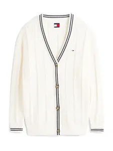 Tommy Jeans Kardigán  biela
