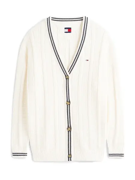 Tommy Jeans Kardigán  biela