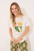 Bavlněné pyžamové tričko women'secret bílá barva, bavlněná, 3279694