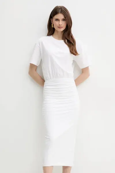 Šaty Marella ILEANA béžová barva, midi, 2513621014200