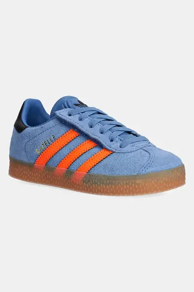 Dětské semišové sneakers boty adidas Originals GAZELLE modrá barva, JQ7836