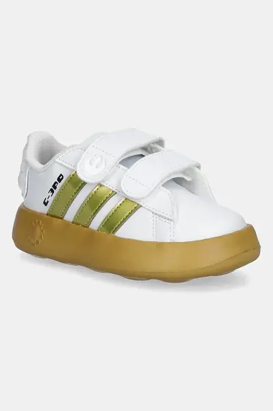 Dětské sneakers boty adidas DROIDS Grand Court bílá barva, IH1138