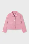 Dětská bavlněná bunda Mayoral růžová barva, 3407