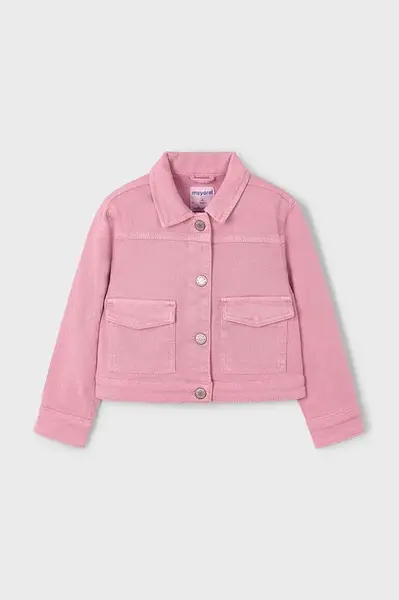 Dětská bavlněná bunda Mayoral růžová barva, 3407