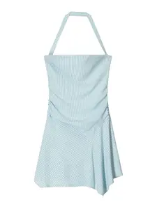 Bershka Šaty  námornícka modrá / svetlomodrá