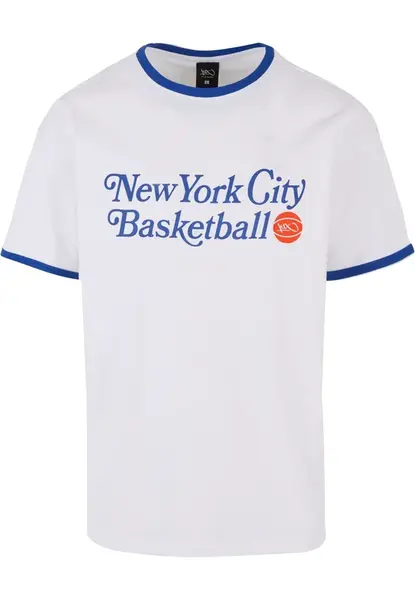 K1X Tričko 'NYC BB'  modrá / homárová / biela