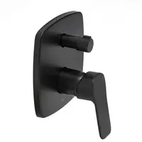 Sprchová a vaňová batéria SAT Cube Way vrátane podomietkového telesa čierna matná CU215C