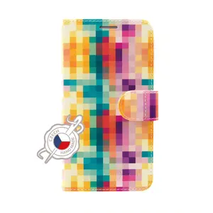 FIXED FIT flipové pouzdro pro Apple iPhone XS, motiv Dice