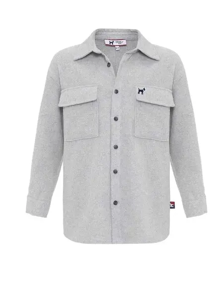 Williot Košeľa  sivá melírovaná