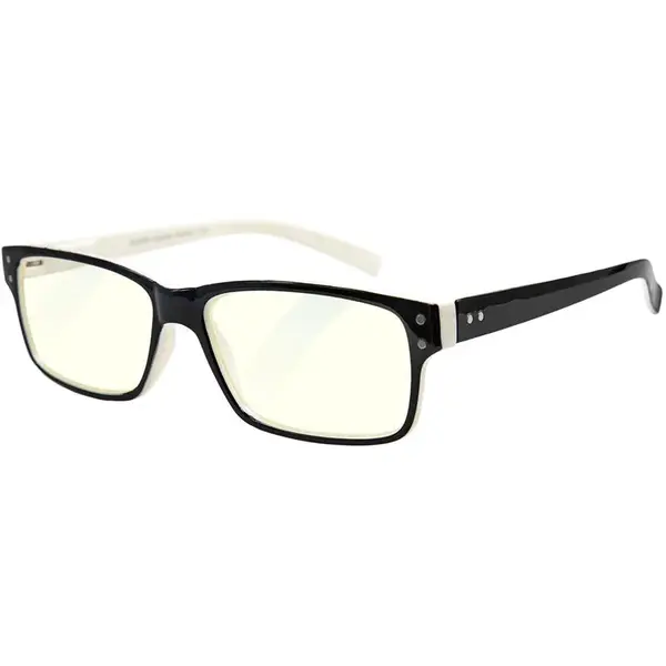 Okuliare na Počítač PCG05 čierno/biely plastový rám +2,0