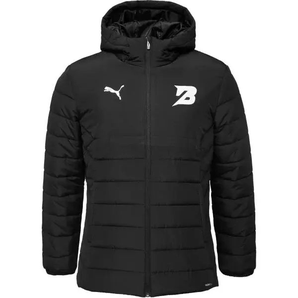 Puma TEAMADDITIONS HOODED PADDED JACKET Pánska bunda, čierna, veľkosť