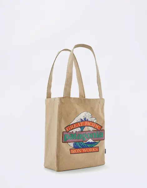 Patagonia Recycled Market Tote Great Waves: Classic Tan