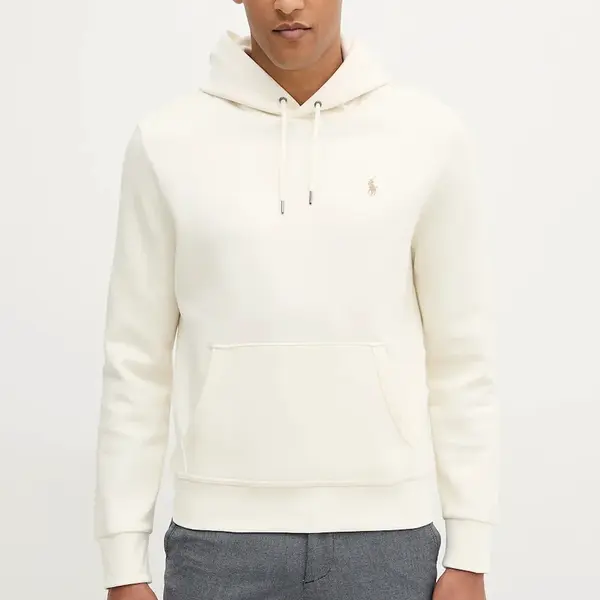 Mikina Polo Ralph Lauren pánská, béžová barva, s kapucí, hladká, 710907092