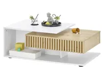 Konferenční stolek se šuplíkem Alida, bílý/dub artisan