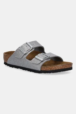 Dětské pantofle Birkenstock Arizona stříbrná barva, 1029468