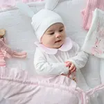 Dětská čepice Jamiks LEANDRA béžová barva, z tenké pleteniny, JWH018