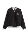 Tommy Jeans Prechodná bunda  čierna / biela