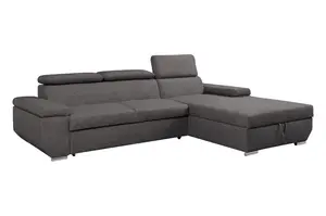 Sedací souprava Lars - Logan Graphite Provedení: Pravá varianta, látka: Logan Graphite