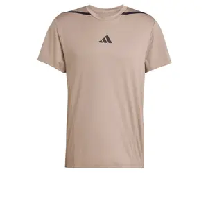 ADIDAS PERFORMANCE Funkčné tričko 'Designed for Training Pro'  svetlohnedá / čierna