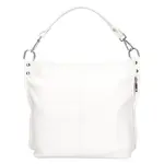 Dámska kožená kabelka cez rameno Italia Kaly - biela
