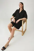 Lněná halenka Medicine černá barva, hladká