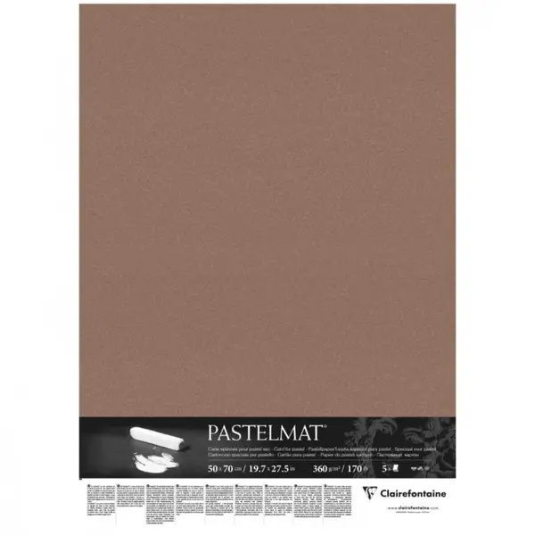 Papír pro pastel Pastelmat 50x70cm 360g light brown - 5ks v balení
