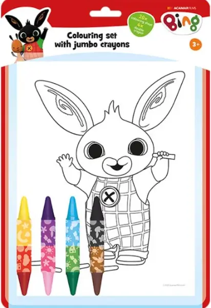 Omalovánkový set s oboustrannými voskovkami Bing