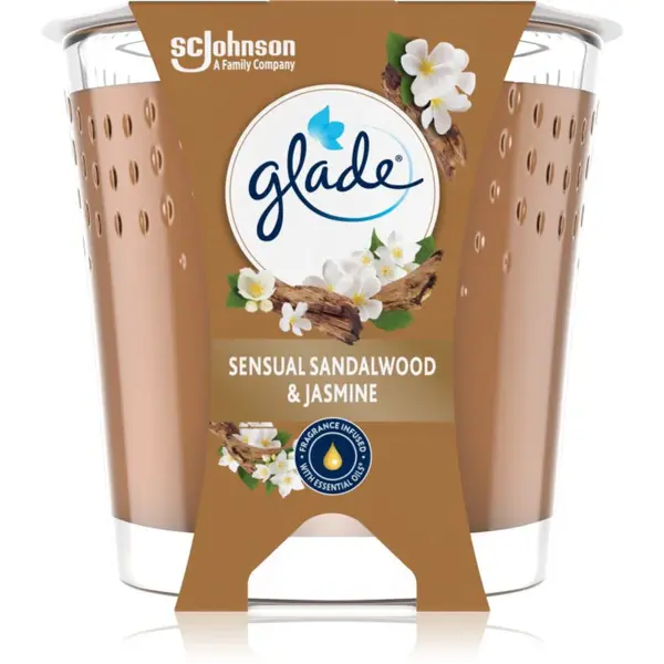 GLADE Sensual Sandalwood & Jasmine vonná sviečka 112 g