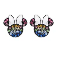 Disney Hravé stříbrné náušnice pecky Minnie Mouse E903207SRML
