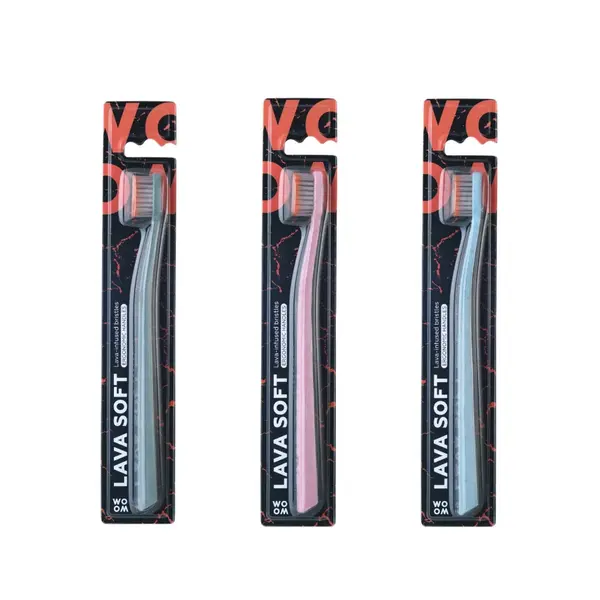 WOOM LAVA SOFT zubní kartáček 1 ks mix barev